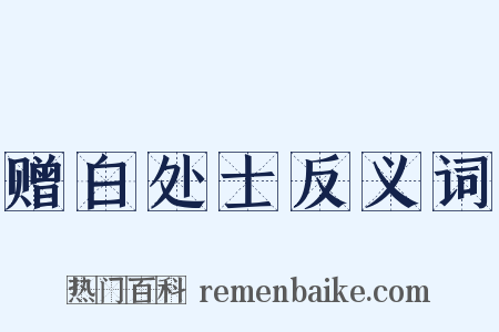 赠白处士反义词是什么意思的图片